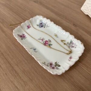 925 Sterling Silver Gold Tone Dainty Chain Signed Necklace Good For Layering